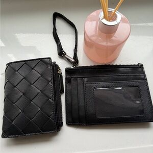 Target Black Woven Wallet Set